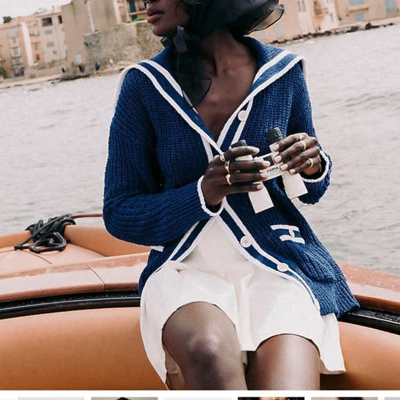 J. Crew textured sailor cardigan Knit sweater Size XXS NEW WITH TAG - Picture 5 of 7